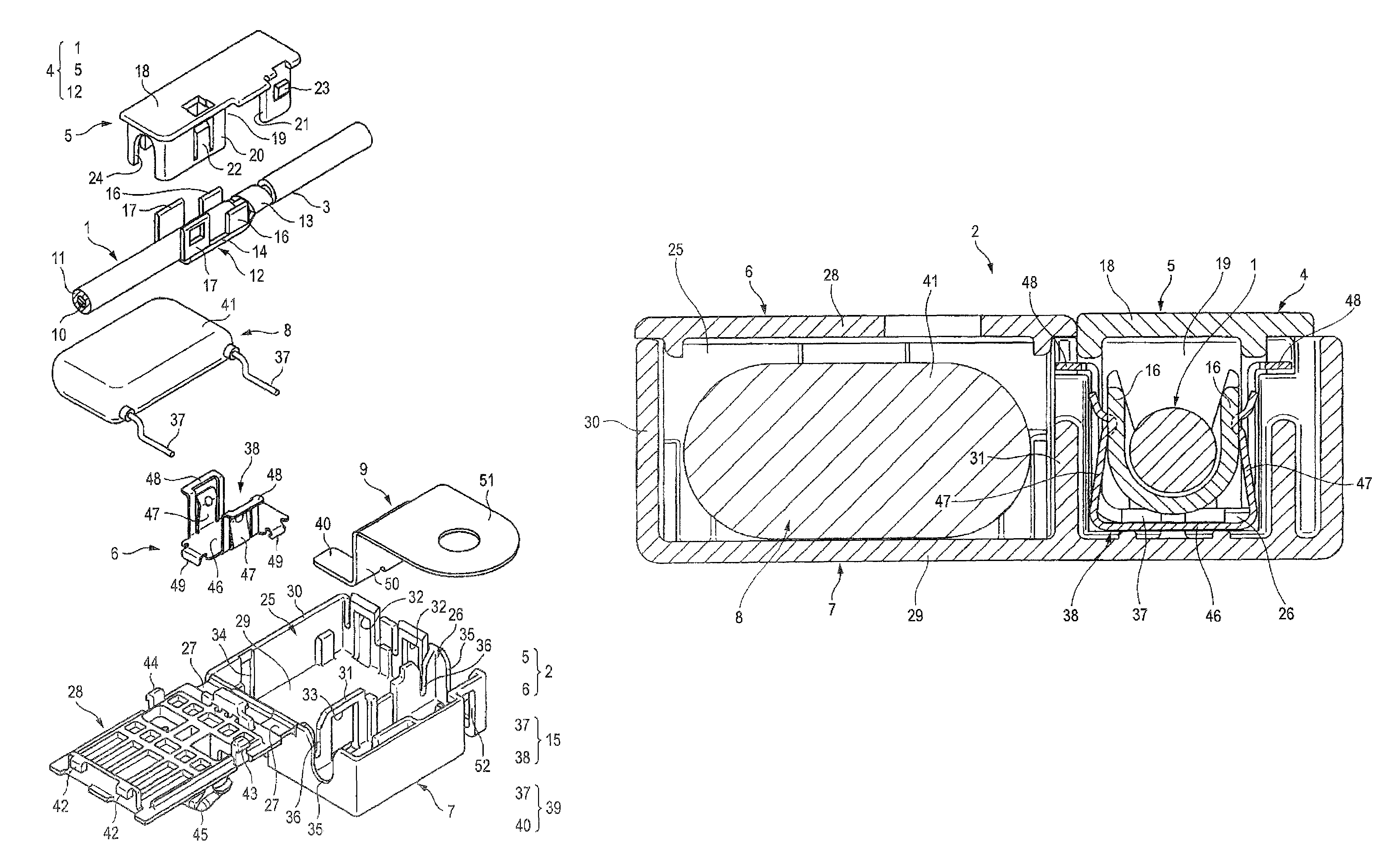 Connecting structure of electric wire and electronic-component incorporating unit