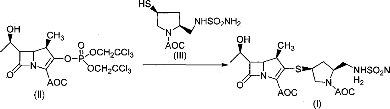 Method for preparing doripenem intermediate compound