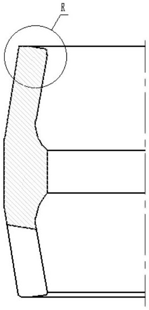 Method for measuring structure size of area of large retainer