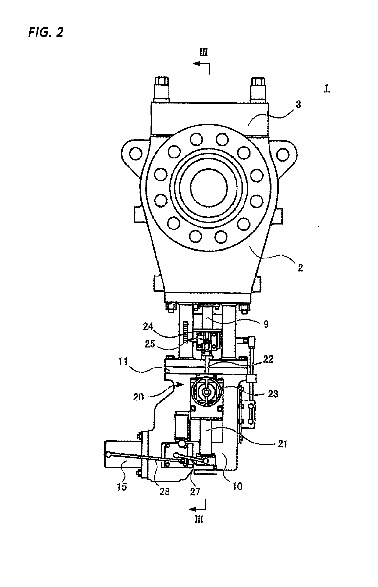 Main stop valve