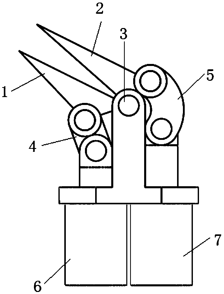 Hydraulic double-cylinder corner breaking shear expander and working method thereof