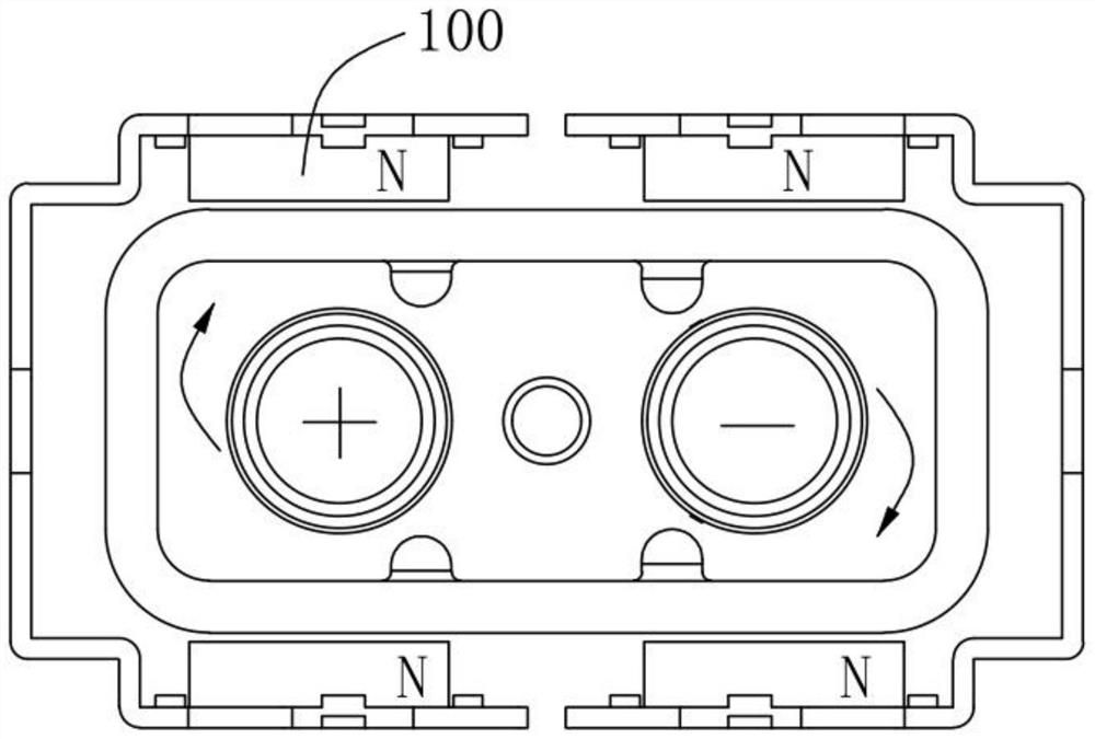 Arc extinguishing device of non-polar high-voltage direct-current contactor