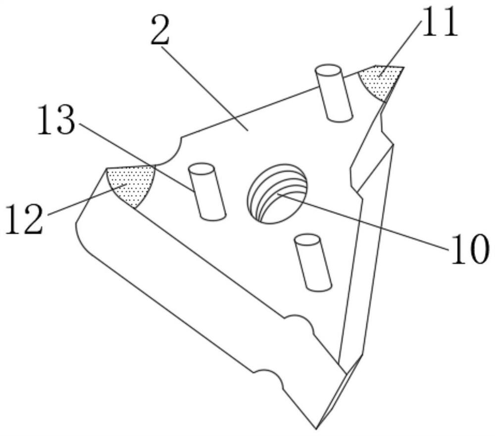 Indexable arc thread milling cutter based on aero-engine