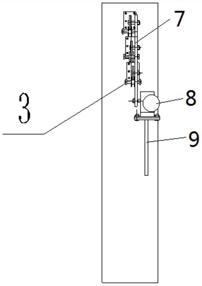 Transmission matching device suitable for flow equalizing pore plate type adjusting baffle