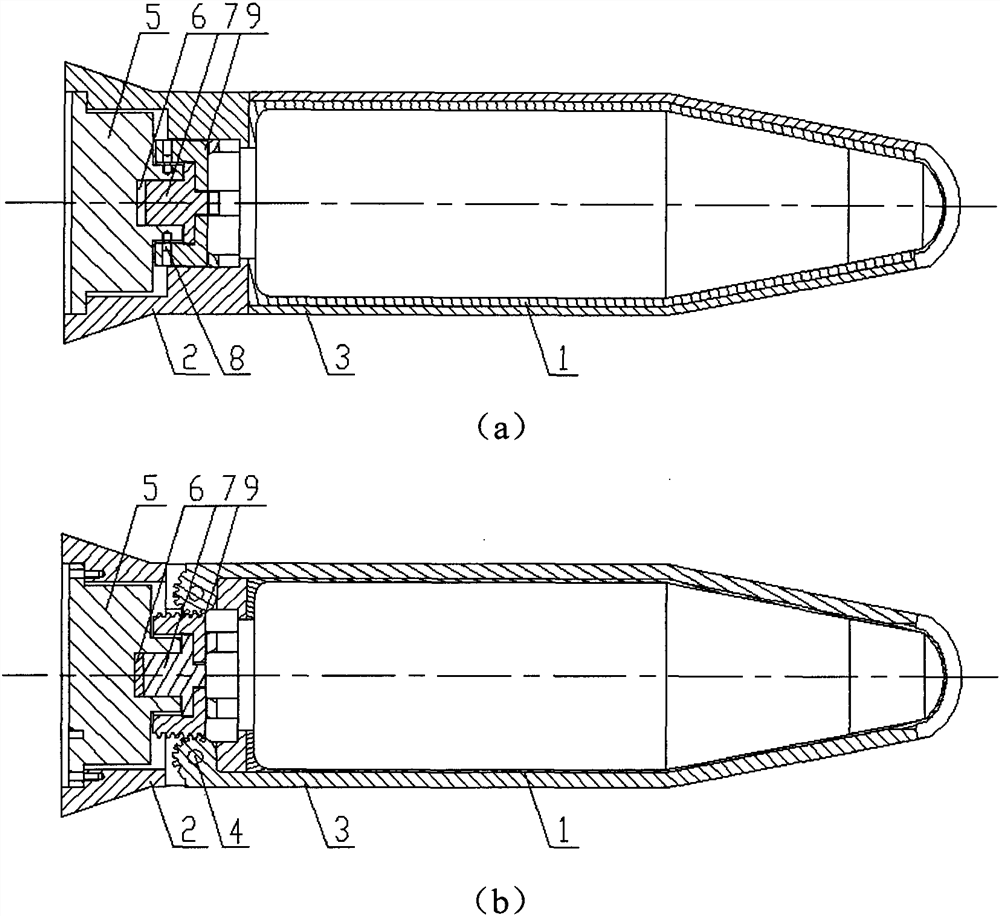 A bullet with a helical deceleration device