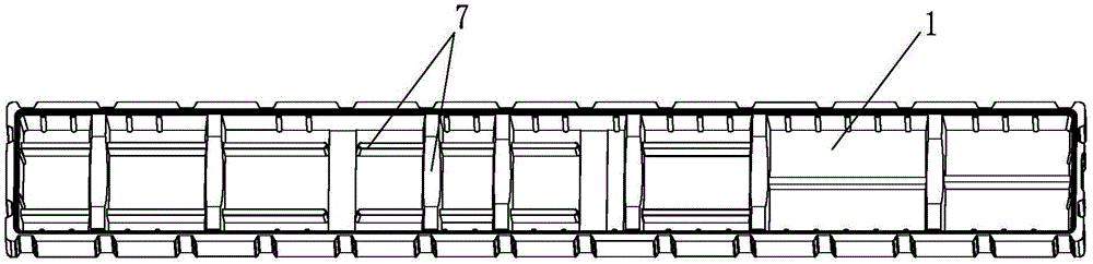 PE foaming once-molded large rotational molding packaging box and manufacturing process thereof