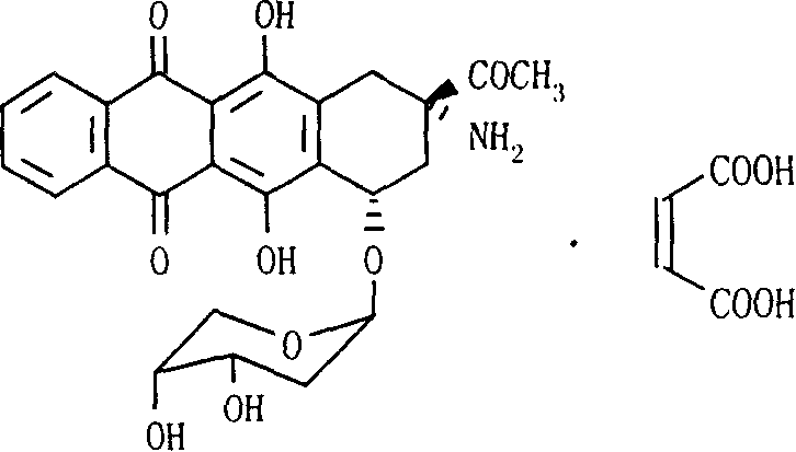 Ammonia maleate rubicin salt, and its preparing method and use