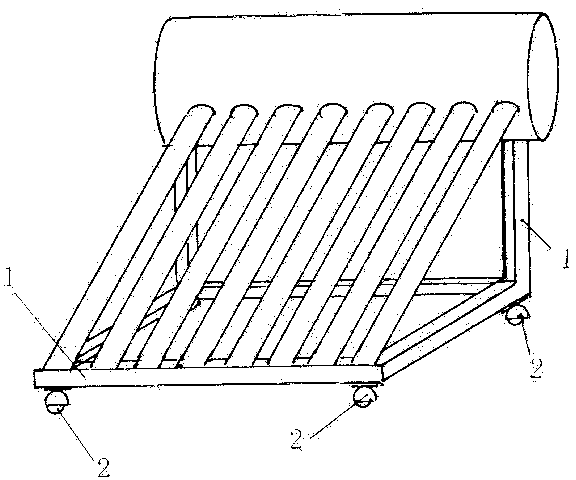 Solar water heater with trundles