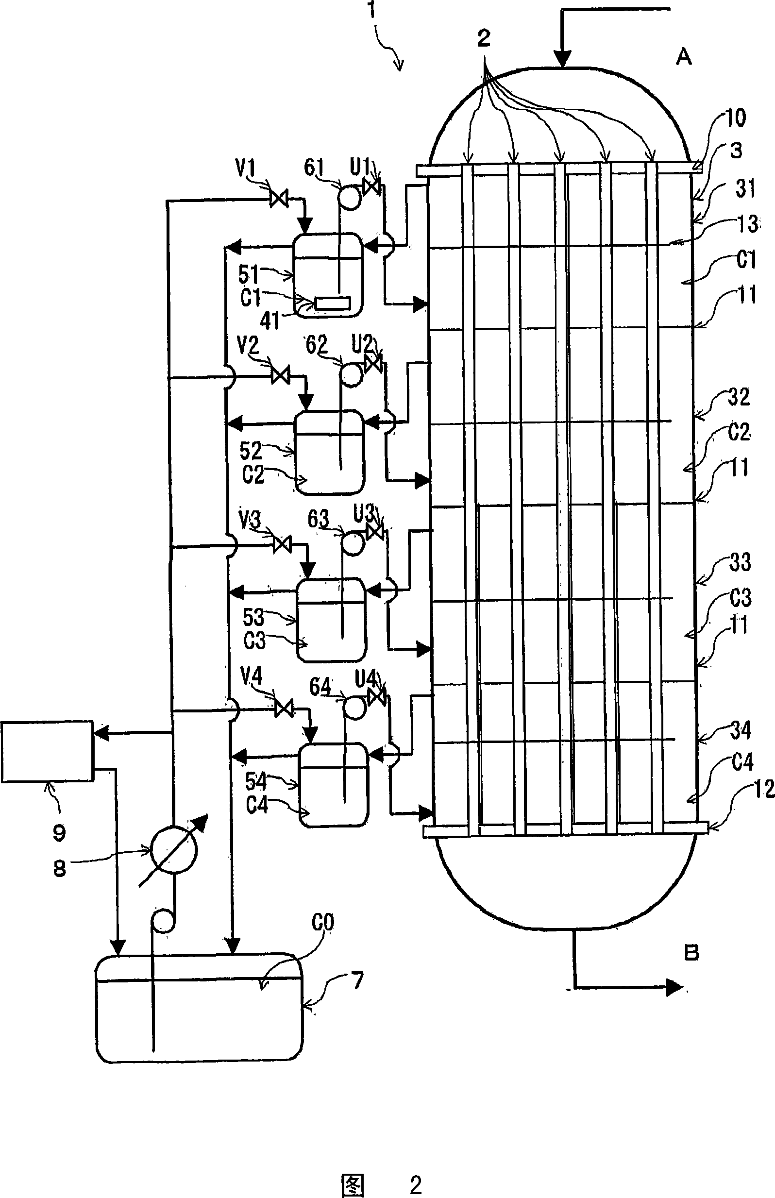 Reactor for chlorine production and process for producing chlorine