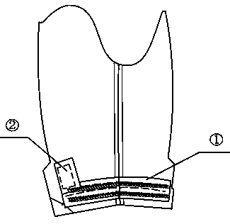 Processing method of suit cuff