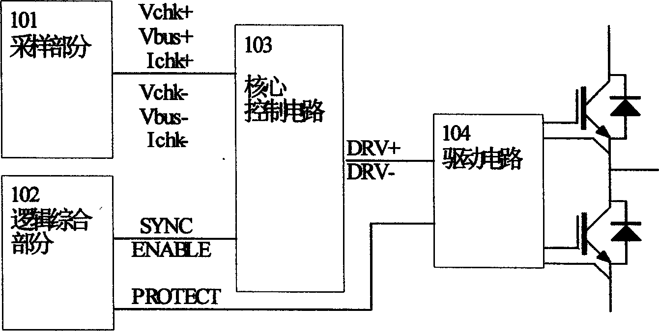Circuit providing output in three electrical levels for correcting two-phase power factor