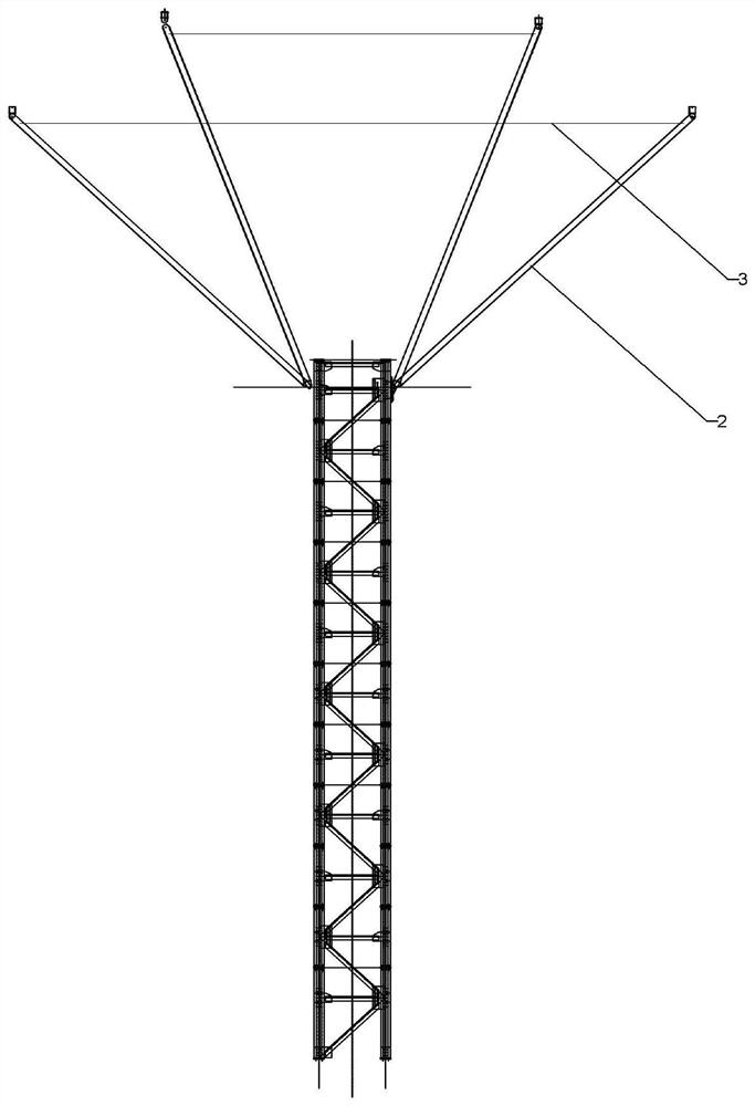 Assembled large-span temporary supporting structure