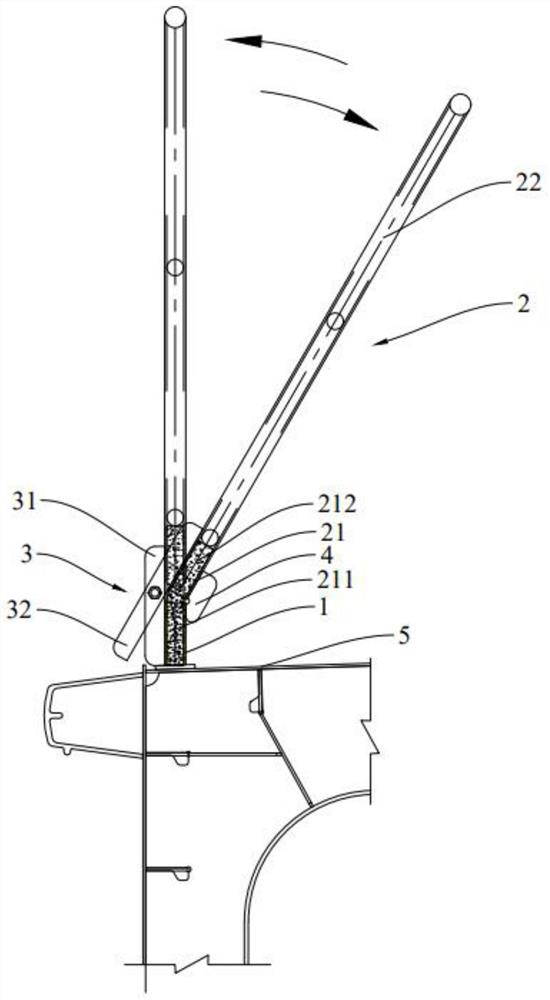 Guardrail for ship and ship