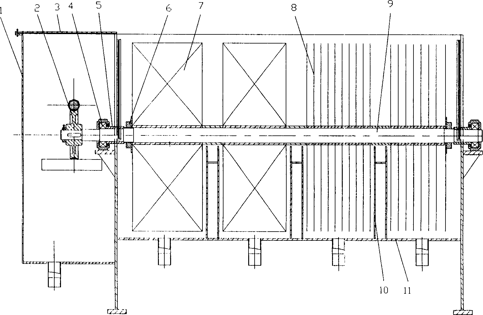 Combined sewage treating process and apparatus