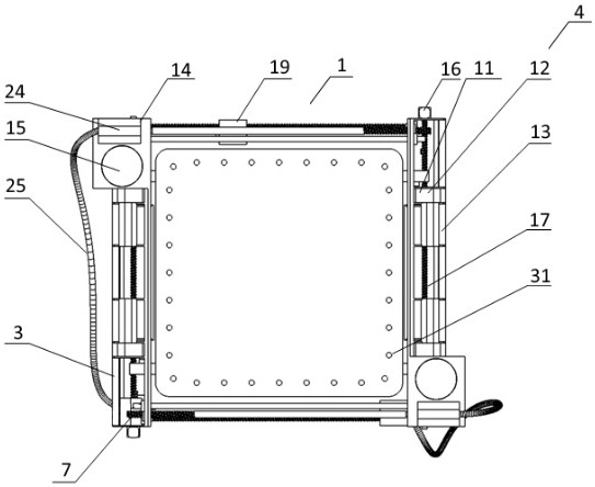 Segmented elevated column grouting device