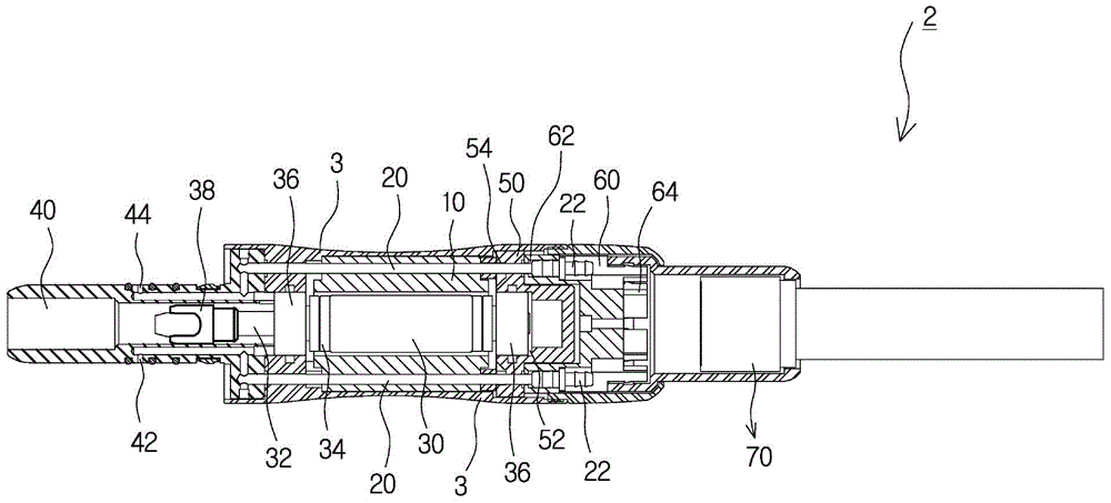 Handpiece having direct cooling type slimmed driving part