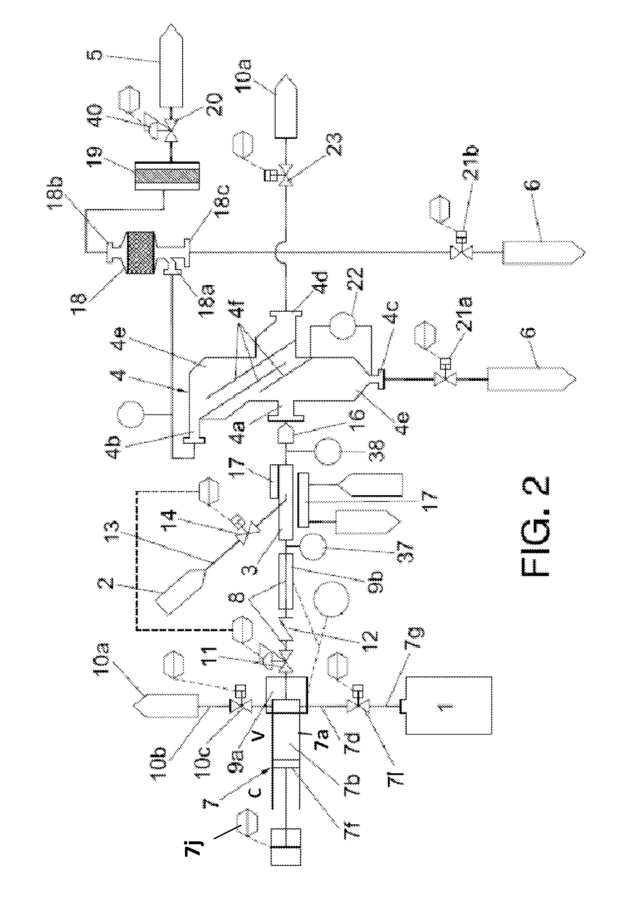 System for controlled on demand in situ hydrogen generation using a recyclable liquid metal reagent, and method used in the system