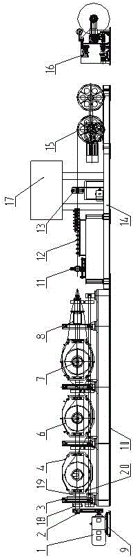 Production device for forging stranded welding wires and production technology of production device