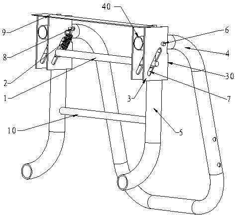 Foldable frame handrail of high pressure cleaning machine