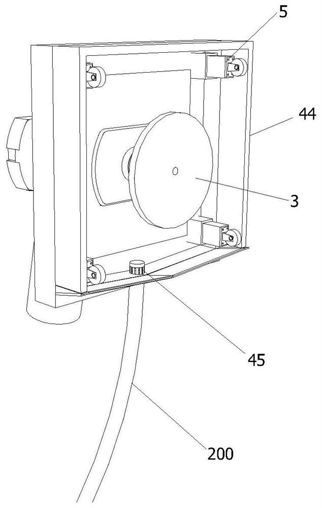 A dust-absorbing wall grinding system with adjustable grinding depth