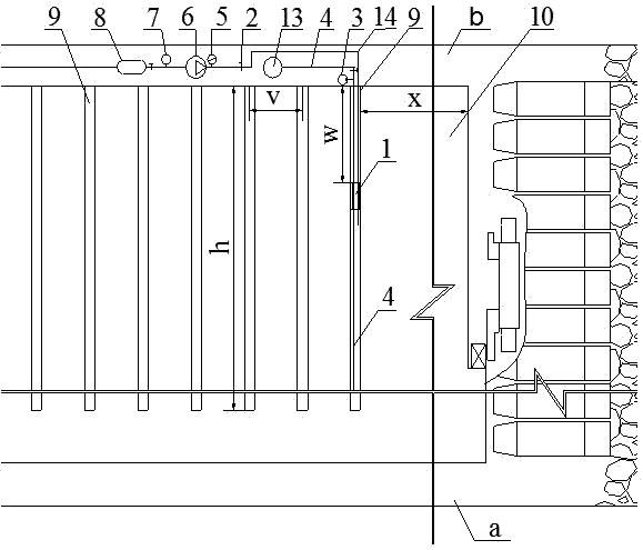 Hydrofracturing-based method and equipment for diminishing dust and eliminating outburst of coal bed