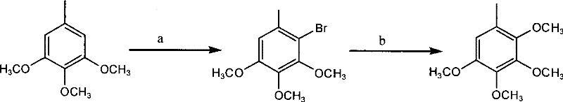 Method for preparing 2,3,4,5-tetramethoxytoluene