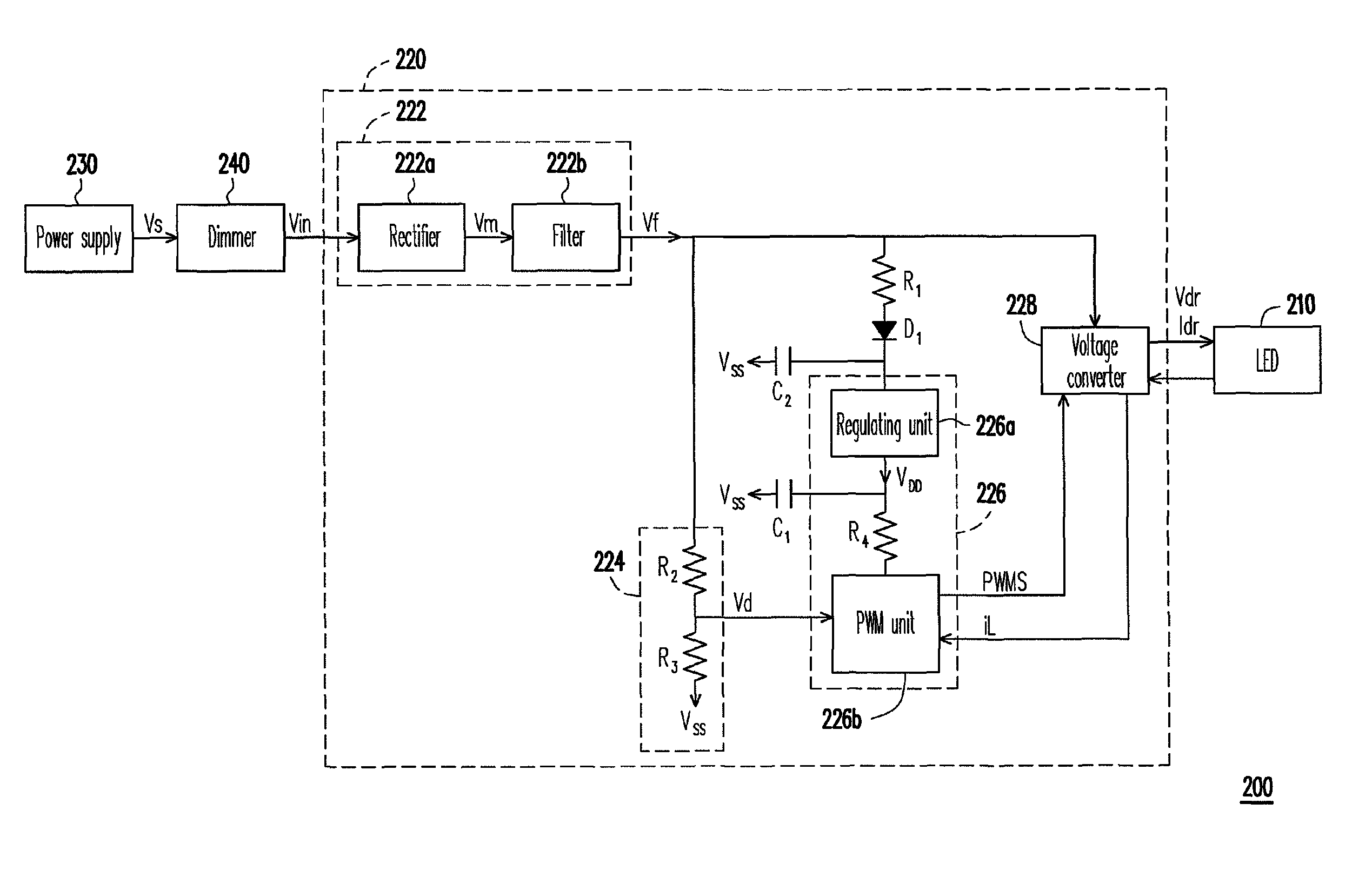 Driving circuit of light emitting diode and lighting apparatus