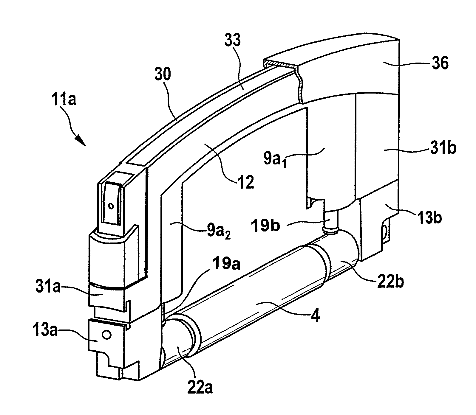 Device on a drafting system of a draw frame for textile fibre slivers