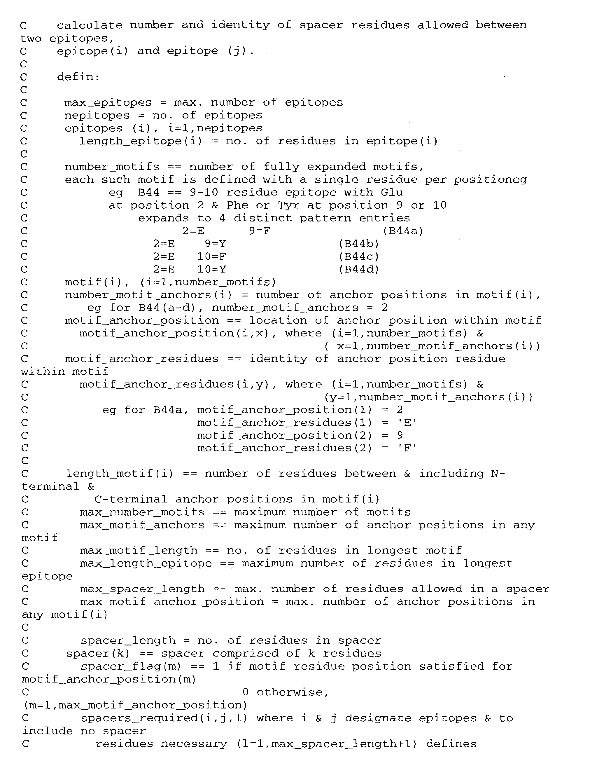 Controlling distribution of epitopes in polypeptide sequences