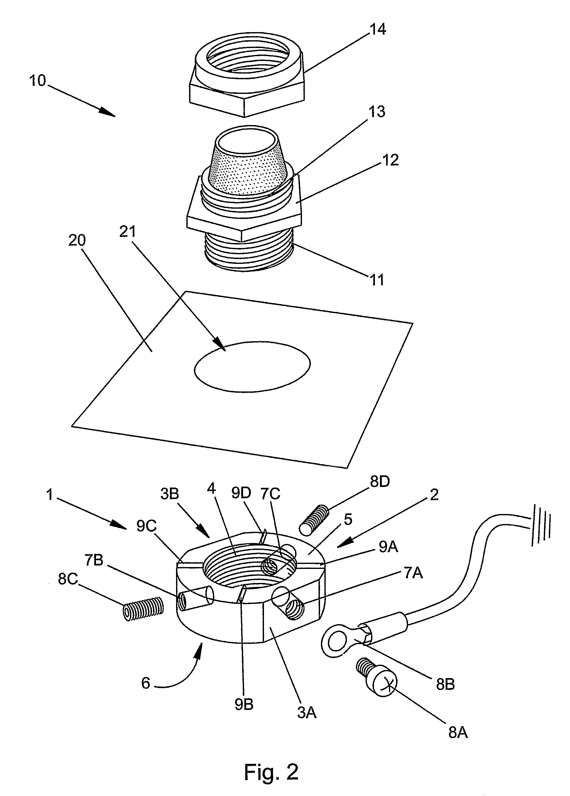 Electrical earthing nut