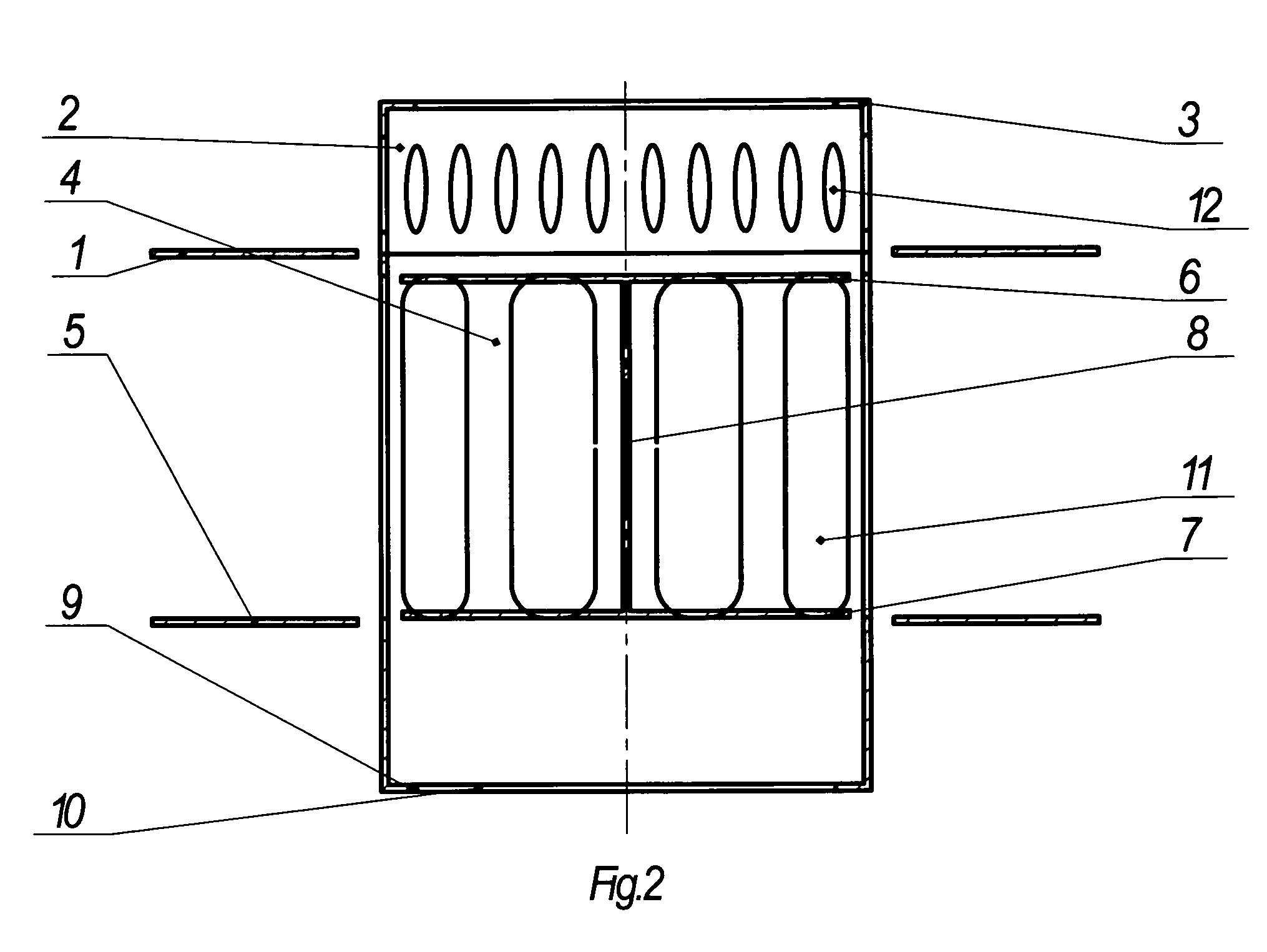 Mass-exchange contact device