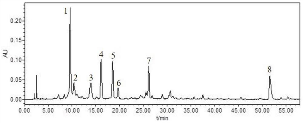 Efficient preparation method of active ingredients of honeysuckle leaves and antiviral application of active ingredients