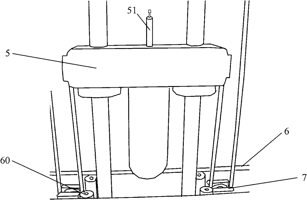 Dynamic impact loading test bed and test system thereof