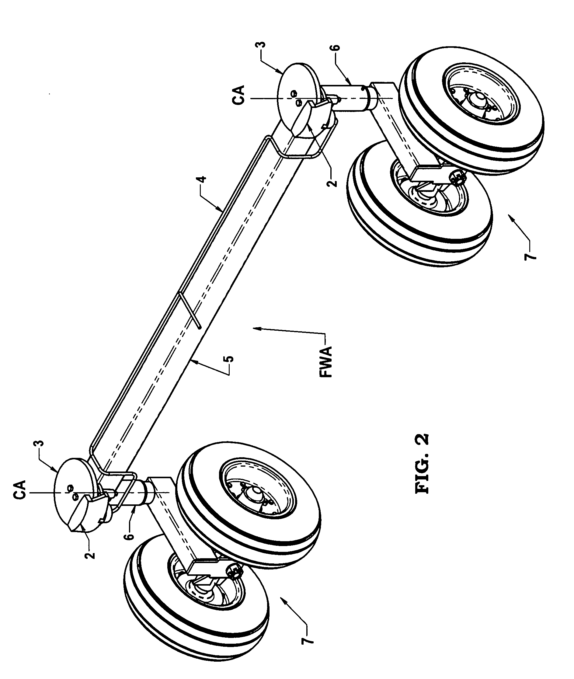 Brake Mechanism for a Caster Wheel on a Offset Rotary Mower
