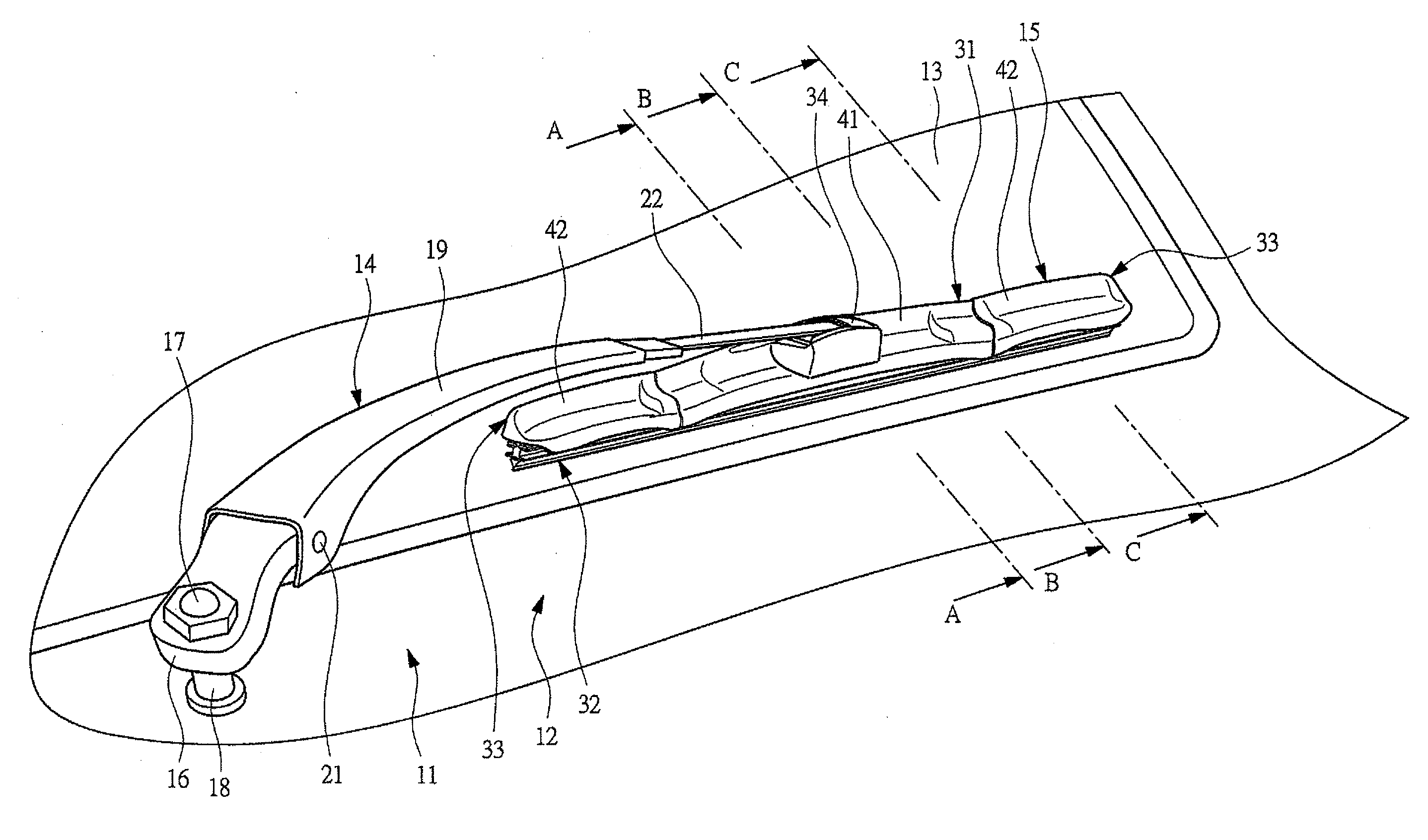 Wiper blade and vehicle wiper device