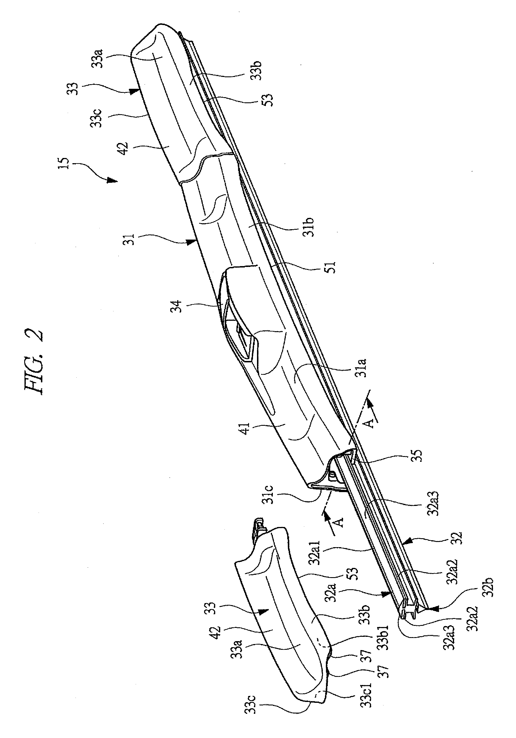 Wiper blade and vehicle wiper device