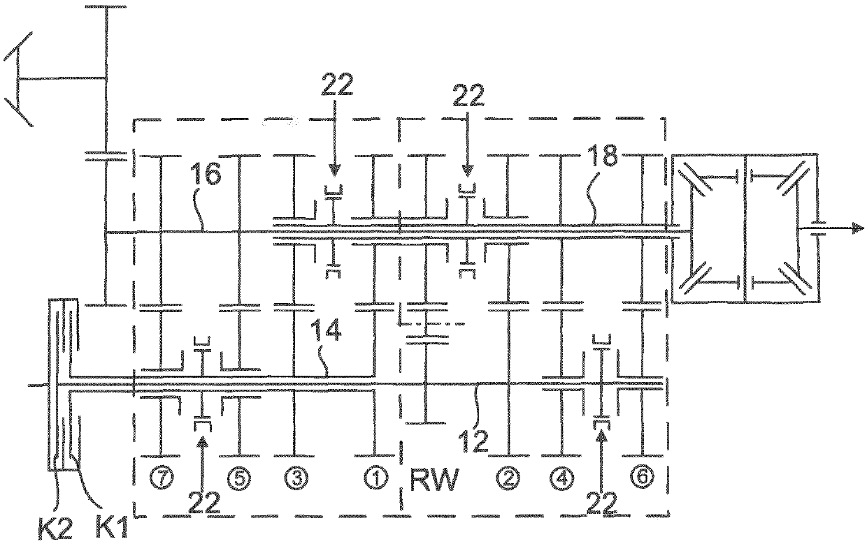 Hydraulic system for an automatic gearbox of a motor vehicle