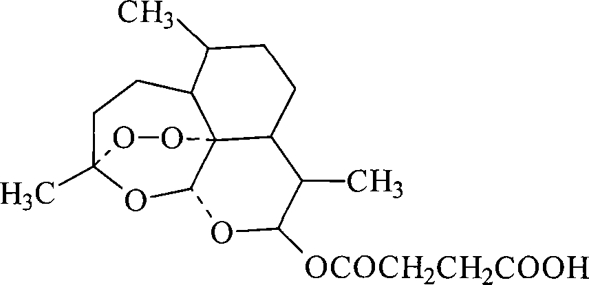 Compound three-segment pin of hydrochloric acid amodiaquine and artesunate