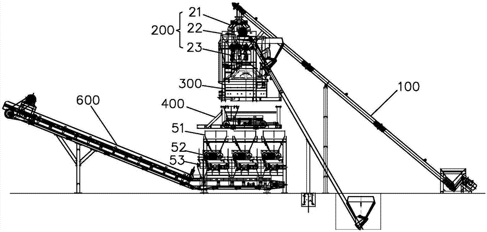 Fully-automatic mixed-color brick face material stirring station