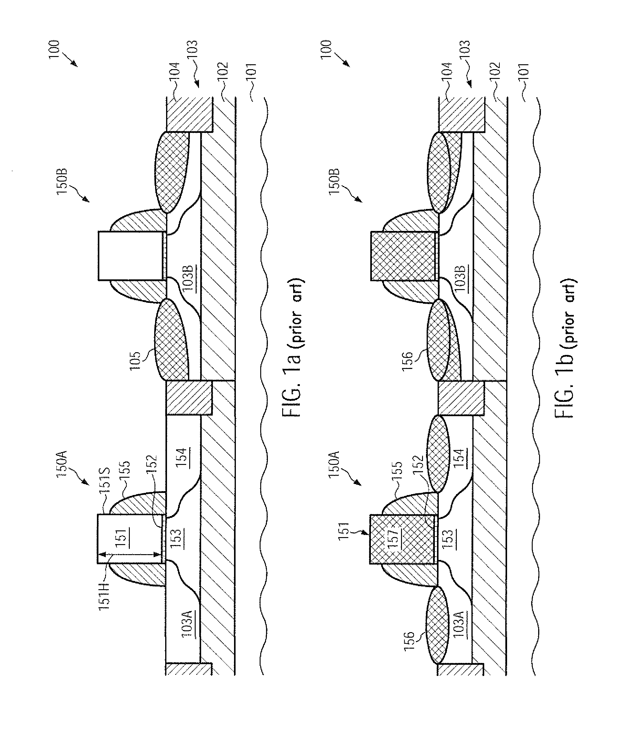 Recessed drain and source areas in combination with advanced silicide formation in transistors