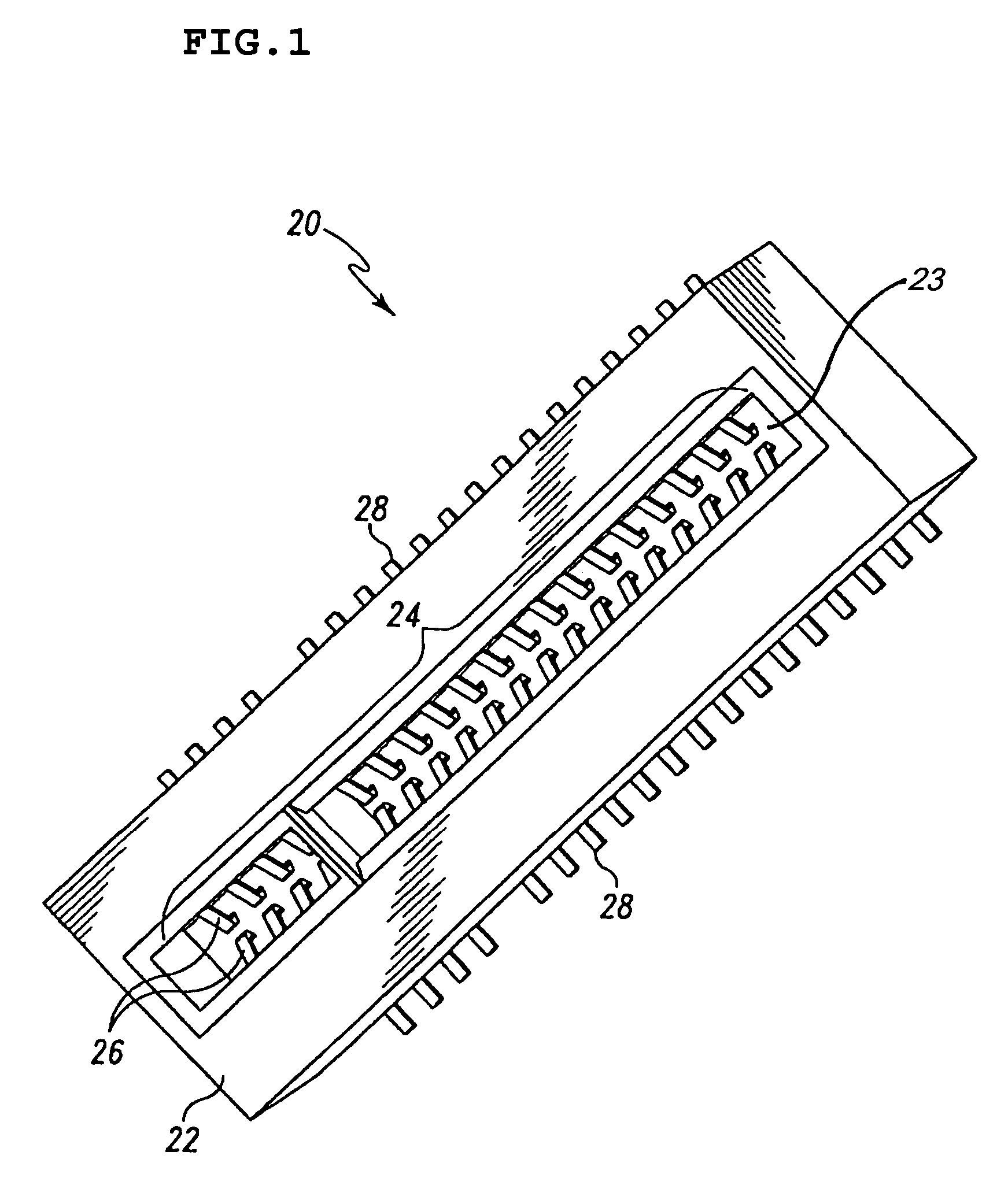 Electrical connector having a ground plane with independently configurable contacts