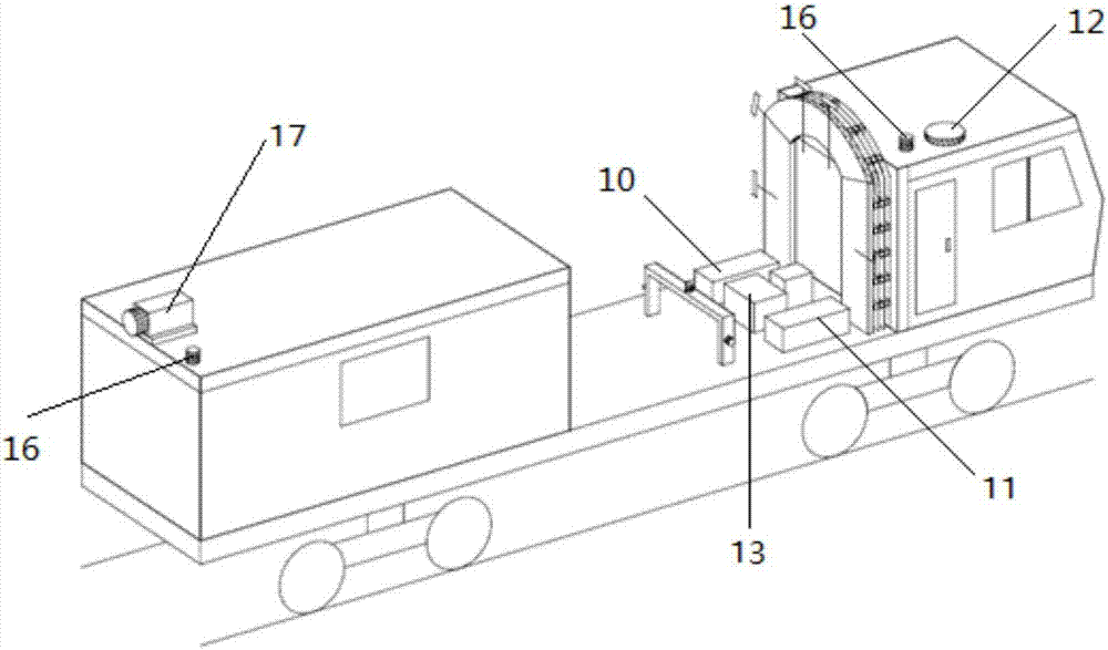 Method and rail vehicle for full-section comprehensive detection of railway tunnels