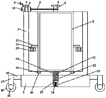 Cylindrical filter material device convenient to install