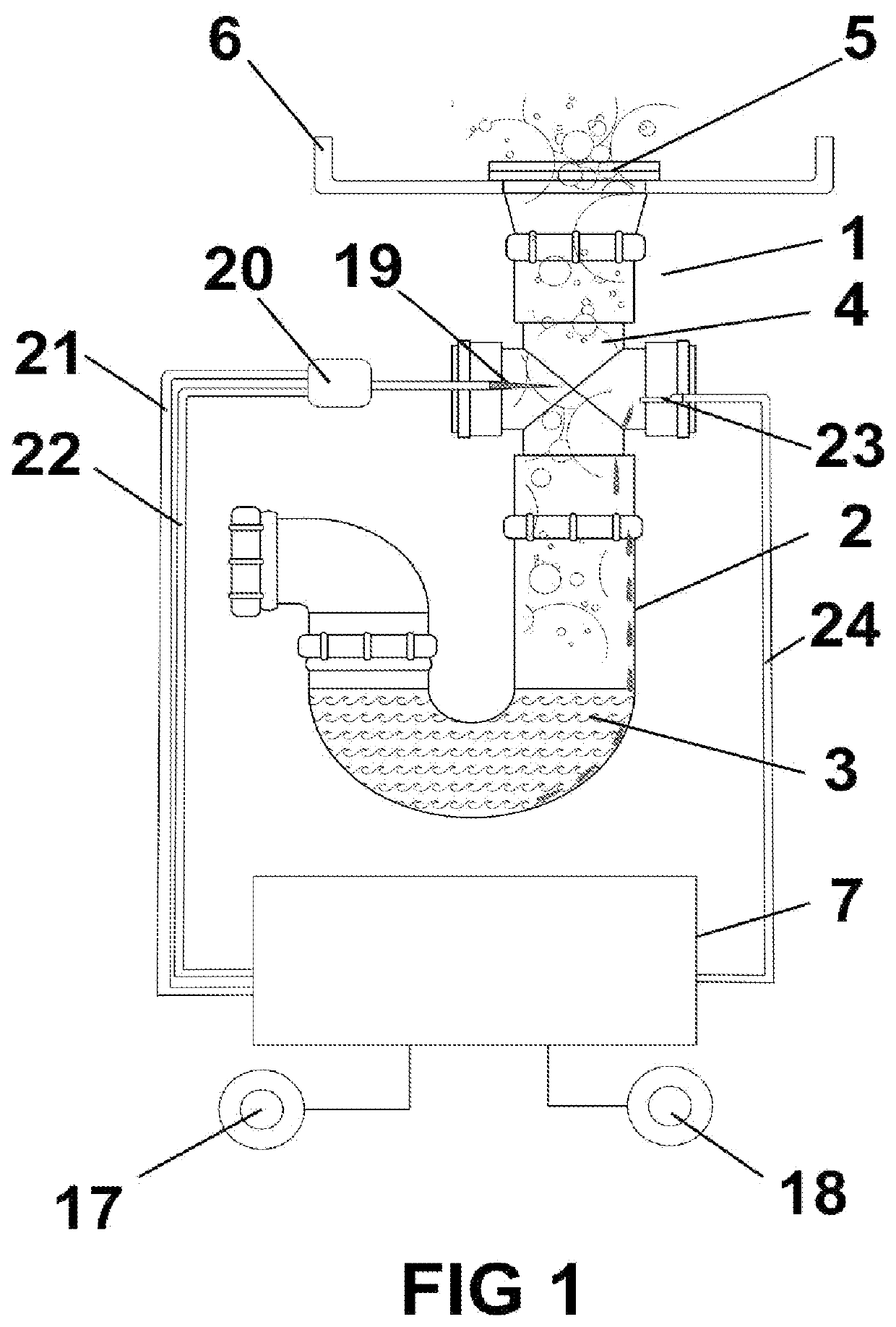 Air freshener and automated unblocking device for plumbing trap for sinks, wash basins or similar