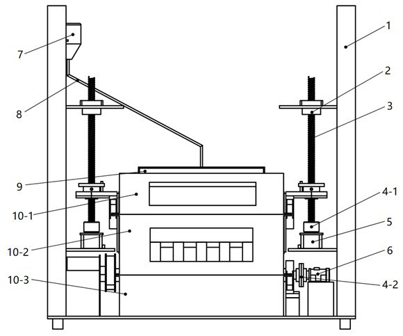 Conveyor carrier roller friction wear test bench