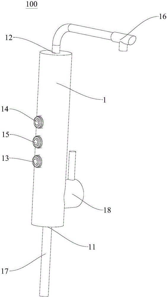 Faucet and water purification system provided with faucet