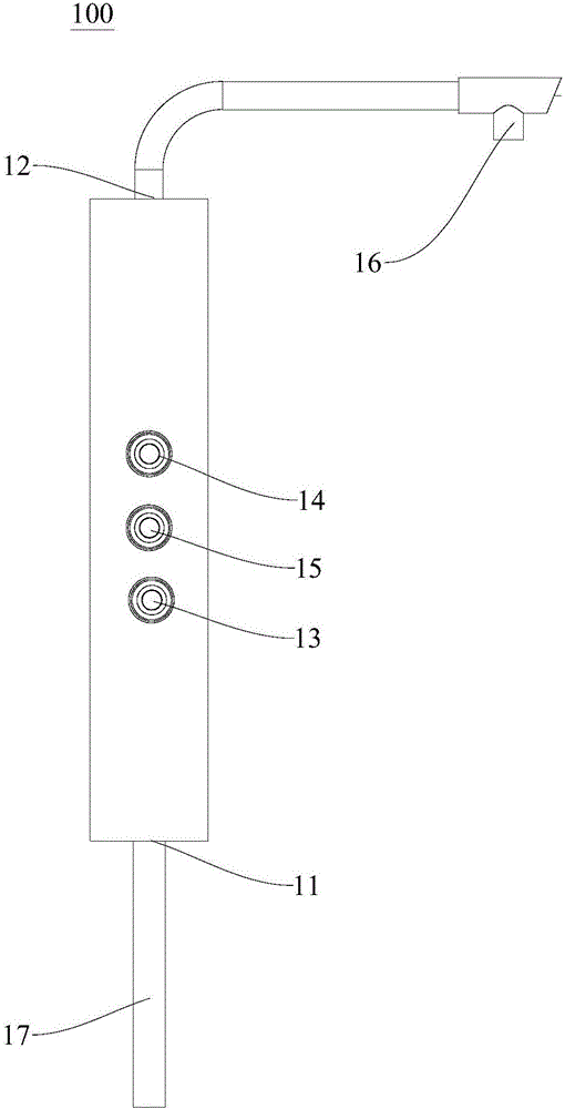 Faucet and water purification system provided with faucet