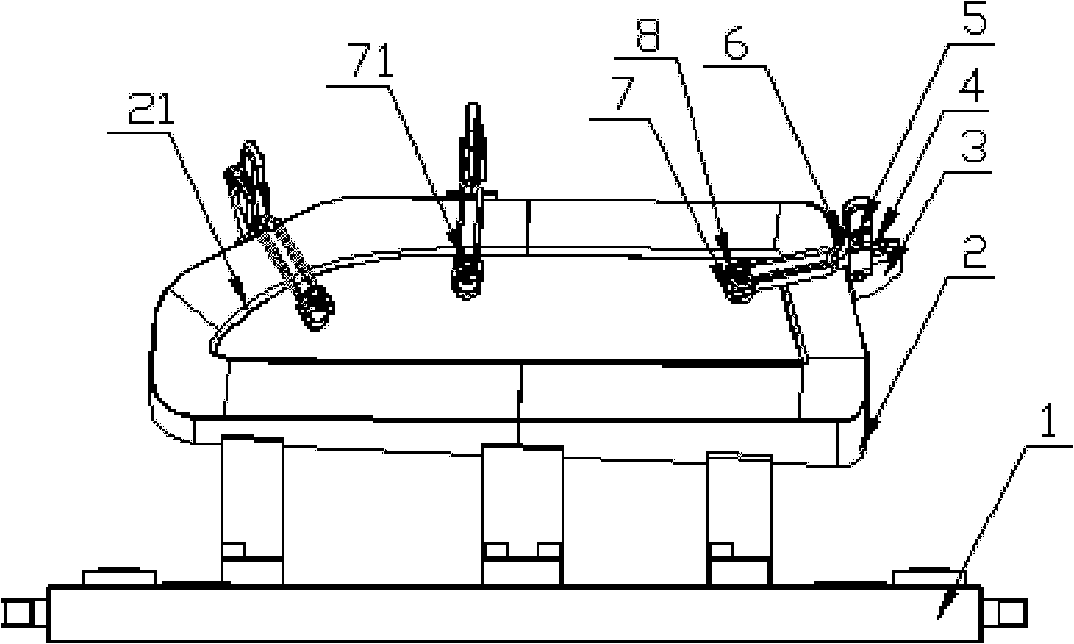 Detection jig for vehicle decorative strip