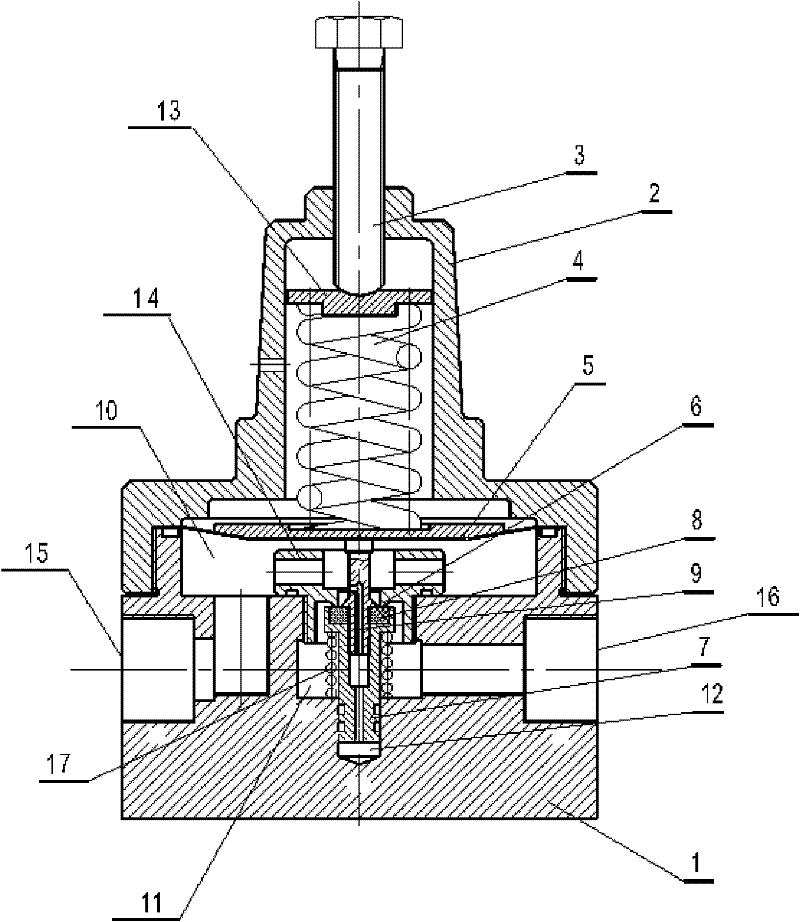 High-pressure natural gas reducing valve