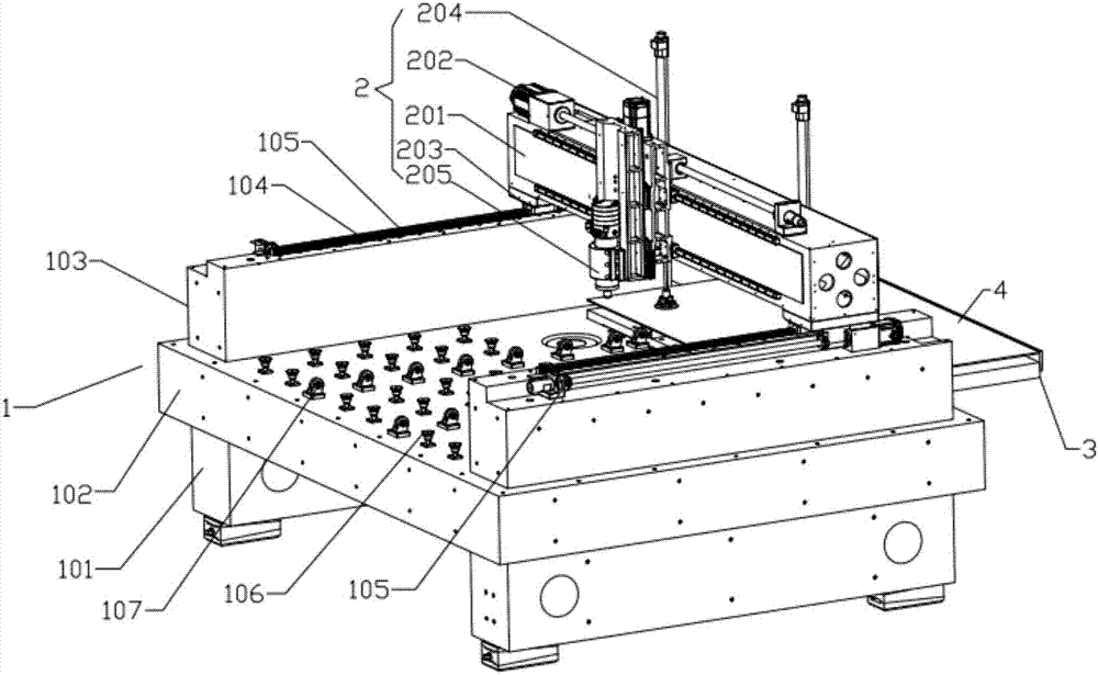 Automatic large-size workpiece machining device